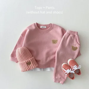 Newborn Infant Children's Cotton  Casual Cartoon, Two-Piece Set, cotton friendly.