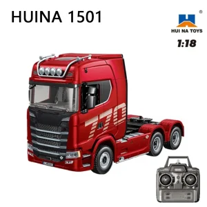 HUINA Alloy Tractor Truck 2.4G remote control Truck with Light and Sound Toys