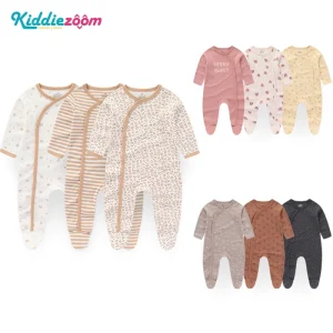 3PCS Unisex Baby Rompers Cotton Soft Newborn warm.