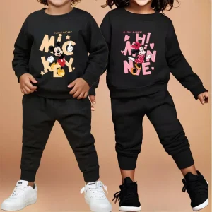 DISNEY Boys and Girls Hoodie, casual Sweatsuit Sporty.