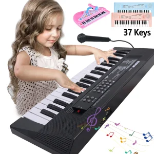 37 Keys Kids Electronic Keyboard Piano with Microphone, Instrument Educational.
