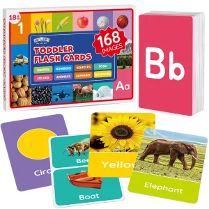 F Toddlers, 84 Double-Sided Educational Flashcards, Alphabet, Number