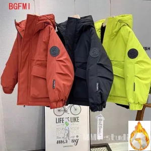 Quilted Jacket Plus Cotton Padded Jacket Kids Casual Clothes.