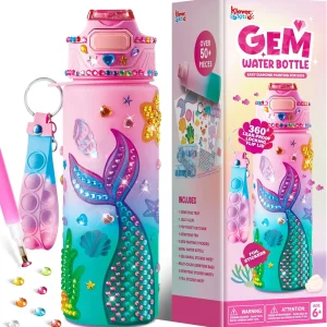 Your Own Water Bottle Kits: Mermaid DIY Gem Diamond Painting Crafts.