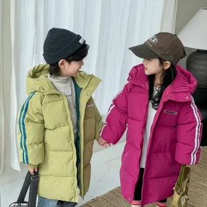 Winter children's cotton padded jacket for boys and girls.